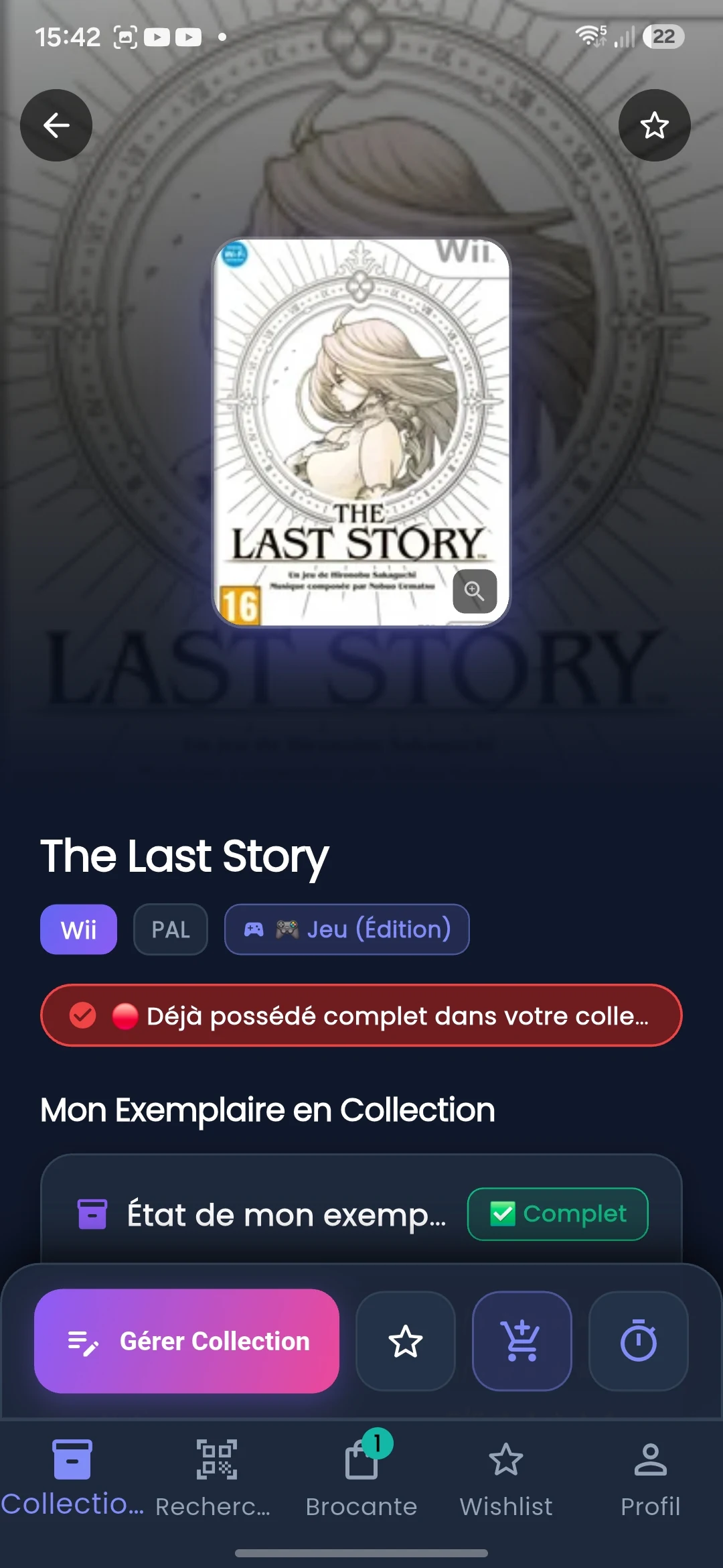Fiche Exemplaire Gamofile Pocket